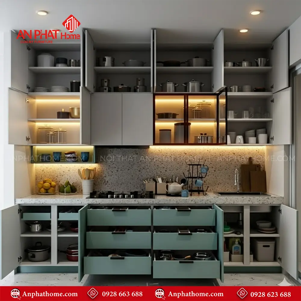 Tủ Bếp Chữ I Sang Trọng TB-904