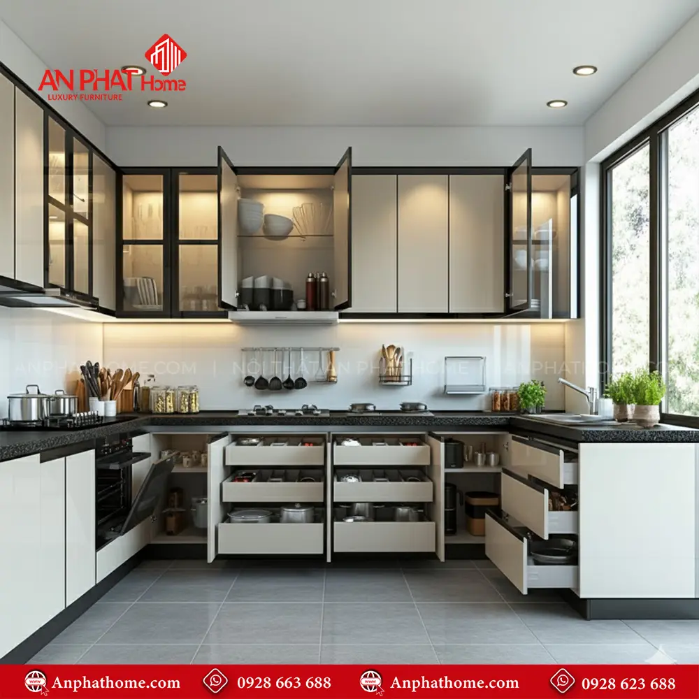 Tủ Bếp Đẹp Phủ Acrylic Sang Trọng TB-906 15 Tủ Bếp Đẹp Phủ Acrylic Sang Trọng TB-906