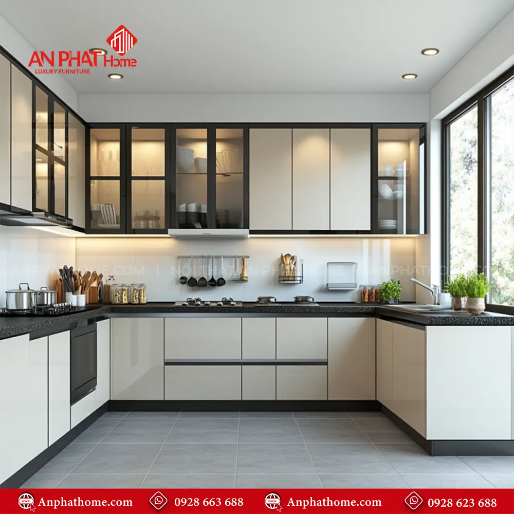 Tủ Bếp Đẹp Phủ Acrylic Sang Trọng TB-906 11 Tủ Bếp Đẹp Phủ Acrylic Sang Trọng TB-906