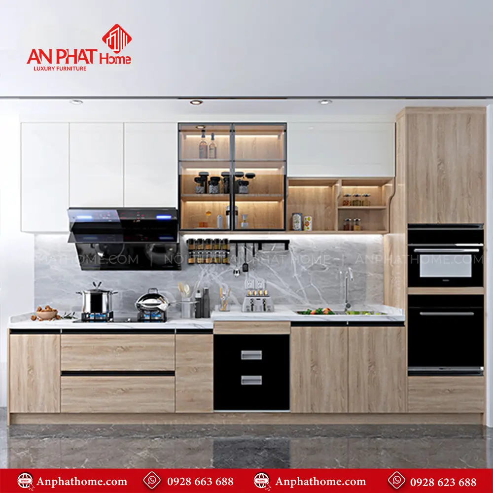 Tủ Bếp Gỗ MDF Hiện Đại TB-902 7 Tủ Bếp Gỗ MDF Hiện Đại TB-902