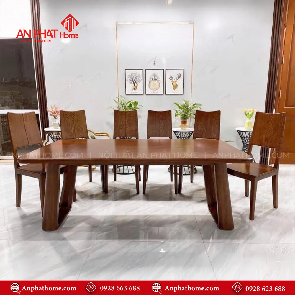Bộ bàn ăn 6 ghế ăn gỗ sồi hiện đại BA-2040, quý khách có thể lựa chọn kích thước bàn từ dài 1m60 - 1m80 - 2m hoặc lớn hơn, để phù hợp với nhu cầu sử dụng, 1m60 - 1m80 - 2m đi kèm 6 ghế theo bộ, Ngoài da có thể đặt mua thêm số lượng ghế ngồi để phù hợp với nhu cầu sử dụng. Lưu ý mẫu bàn BA-2040 chỉ phù hợp làm từ kích thước dài 1m60 trở lên, nhỏ hơn quý khách lựa chọn mẫu chân đơn để phù hợp với thiết kế.