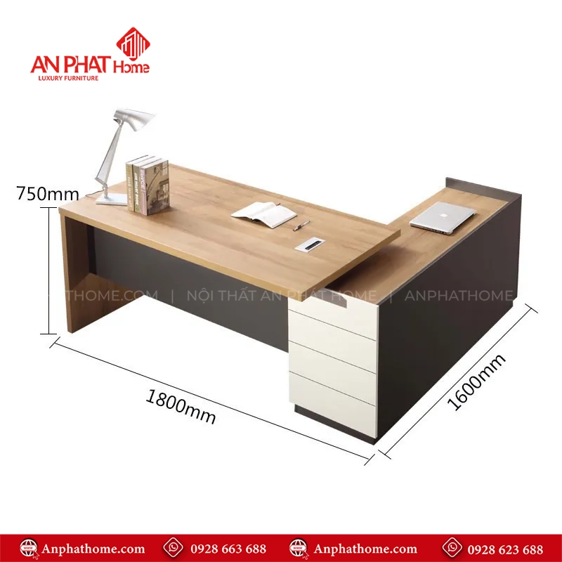 Bàn Giám Đốc Gỗ Công Nghiệp Cao Cấp B-2878 13 Mẫu bàn giám đốc hiện đại