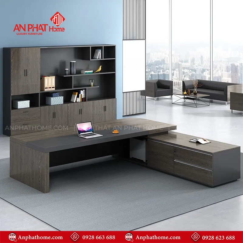 Bàn Giám Đốc Hiện Đại Cao Cấp Gỗ MDF B-2877 8 Bàn lãnh đạo hiện đại