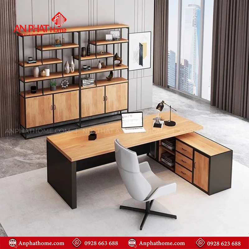 Bàn Giám Đốc Hiện Đại Gỗ Công Nghiệp B-2879 9 Bàn Giám Đốc Hiện Đại Gỗ Công Nghiệp B-2879 An Phát Home