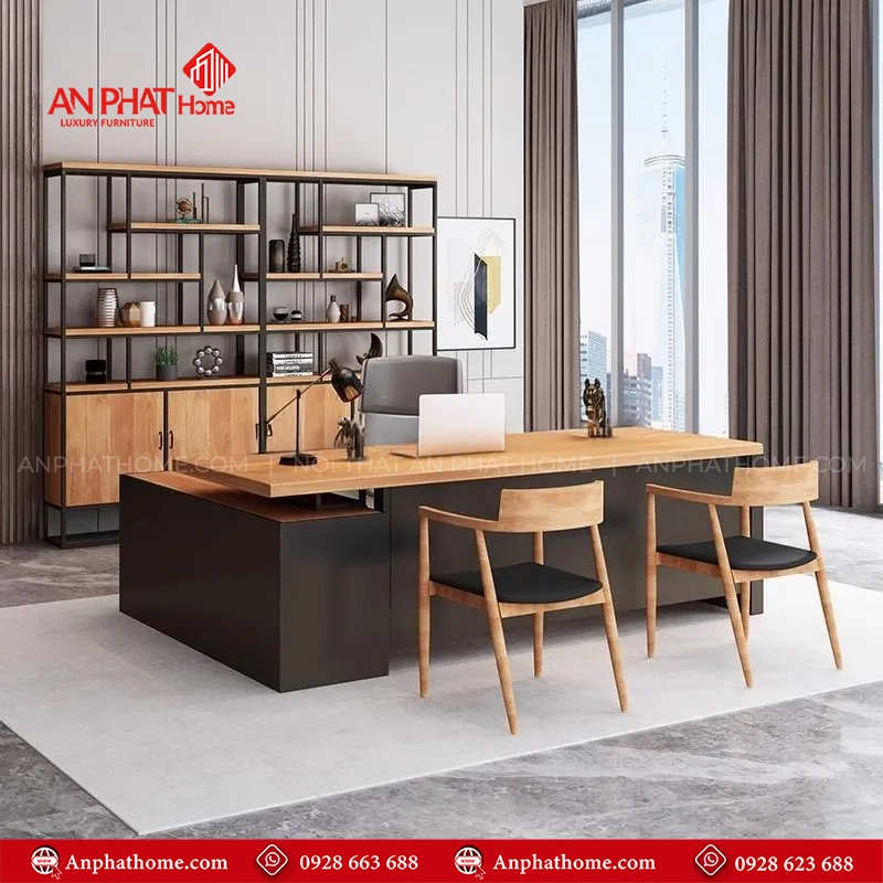Bàn Giám Đốc Hiện Đại Gỗ Công Nghiệp B-2879 11 Bộ bàn ghế giám đốc