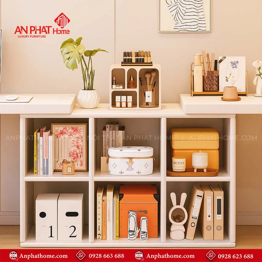 Bàn học kèm tủ đựng đồ đa năng