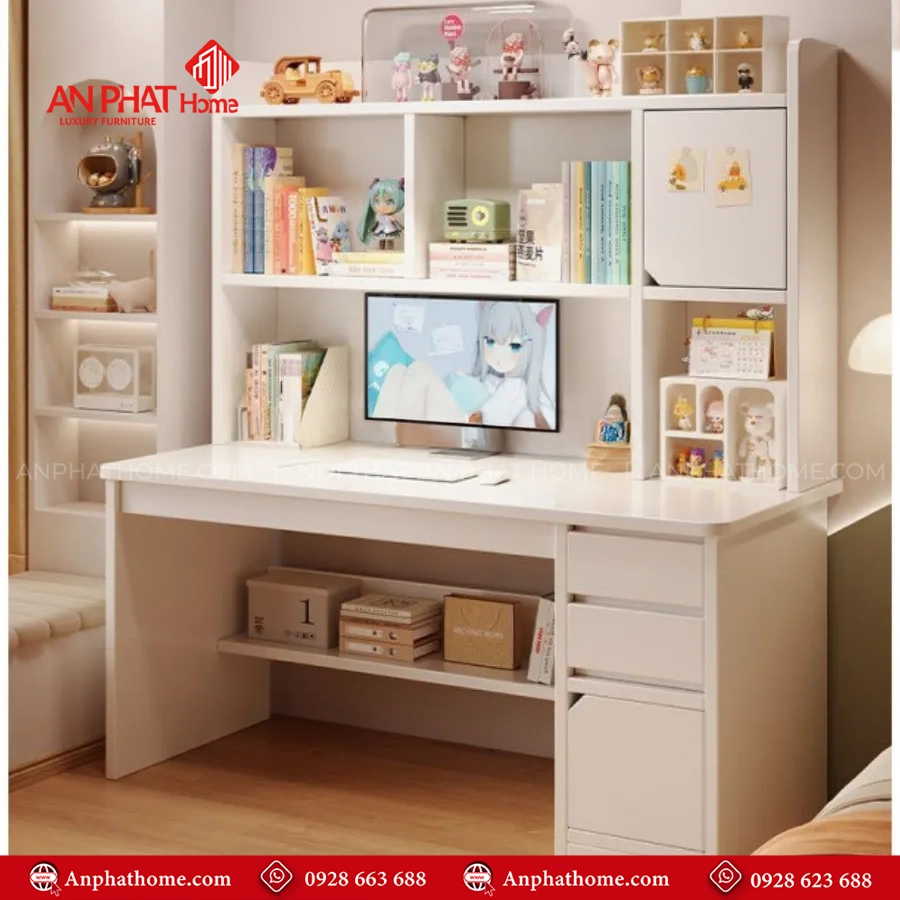 Bàn Học Hiện Đại Gỗ MDF B-2859 19 Mẫu bàn học gỗ công nghiệp đẹp