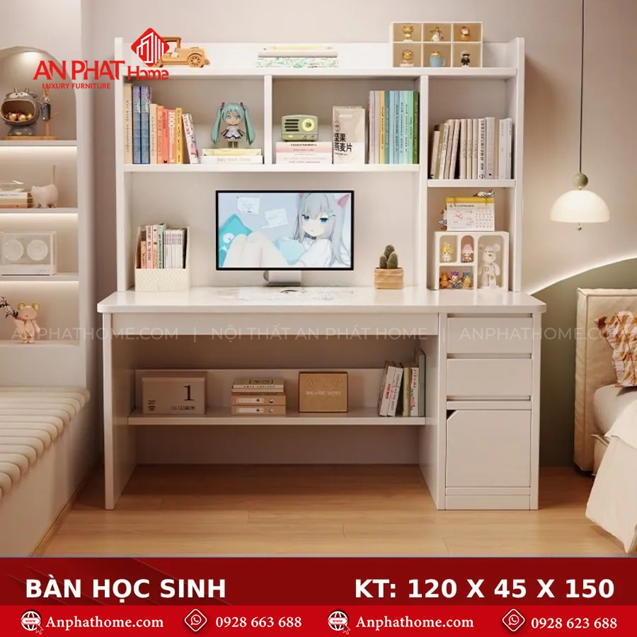 Bàn Học Hiện Đại Gỗ MDF B-2859 21 Ban Hoc Hien Dai Go MDF B 2859 8