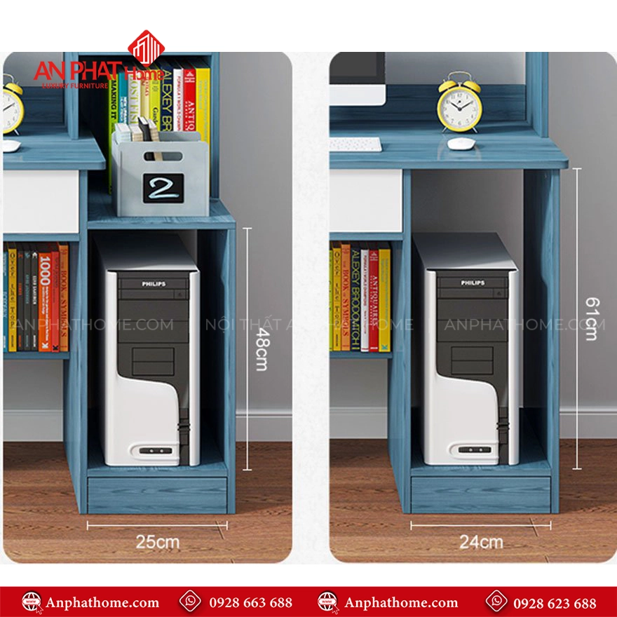 Bàn Học Sinh Liền Kệ Gỗ MDF B-2893 11 Mẫu bàn học cho học sinh cấp 3