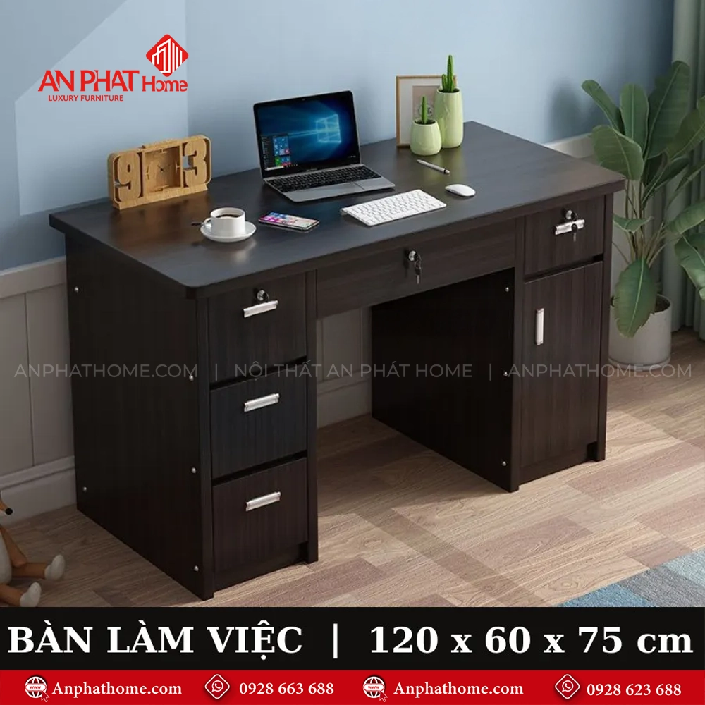 Bàn Làm Việc Đẹp Gỗ MDF B-2876 10 Bàn làm việc văn phòng có ngăn kéo