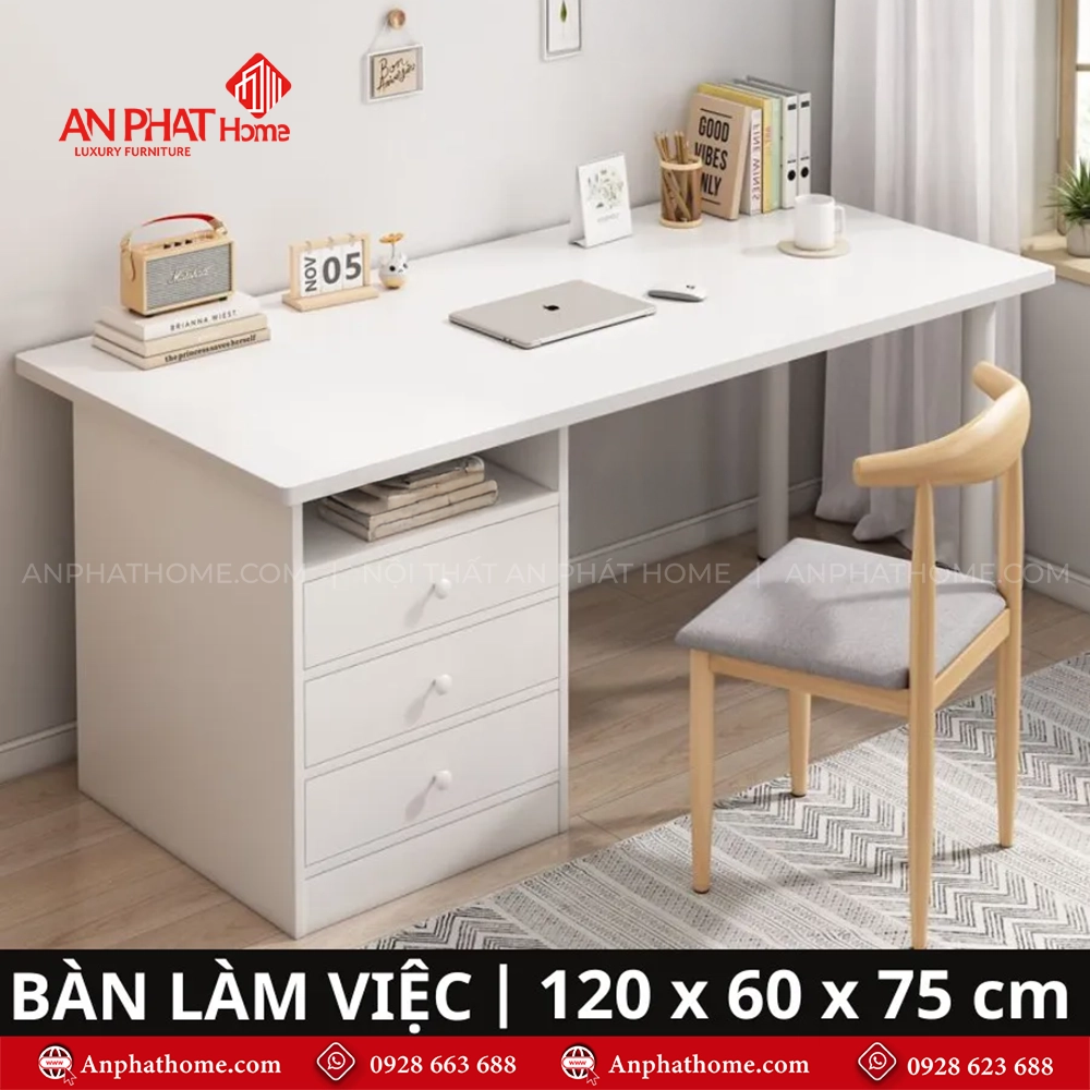 Bàn Làm Việc Gỗ Công Nghiệp B-2874 9 Mẫu bàn ghế làm việc tại nhà và văn phòng