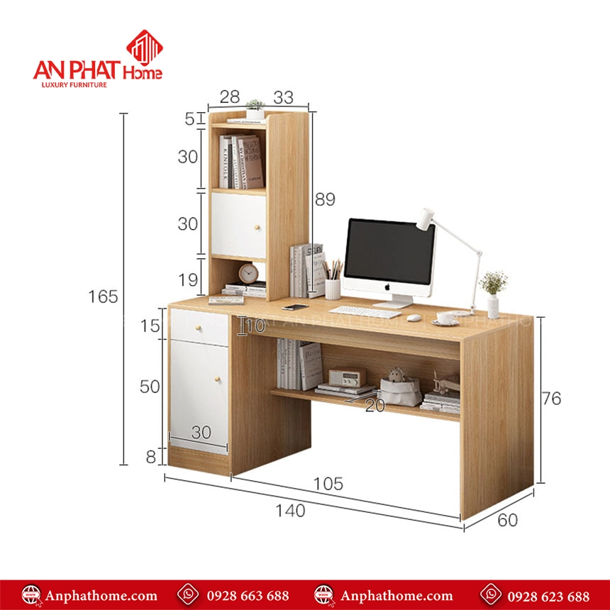 Bàn Làm Việc Hiện Đại Gỗ Công Nghiệp B-2894 12 Mẫu bàn ghế làm việc ở nhà