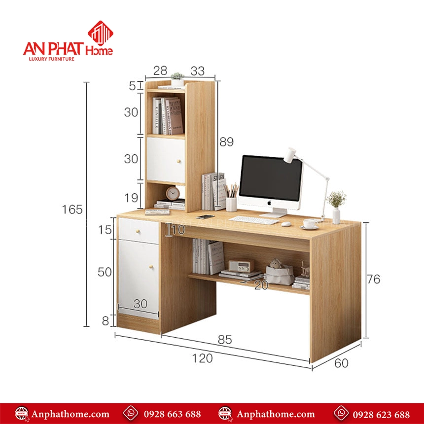 Bàn Làm Việc Hiện Đại Gỗ Công Nghiệp B-2894 13 Mẫu bàn ghế làm việc tại nhà giá rẻ