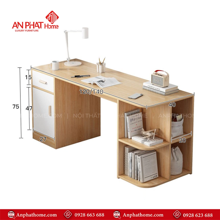 Bàn Làm Việc Hiện Đại Gỗ MDF B-2895 9 Mẫu bàn làm việc hiện đại theo yêu cầu