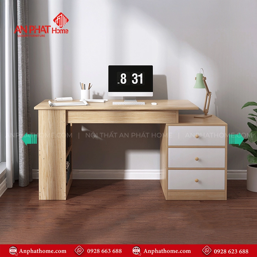 Bàn Làm Việc Hiện Đại Gỗ MDF B-2898 5 Bàn Làm Việc Hiện Đại Gỗ MDF B-2898 An Phát Home