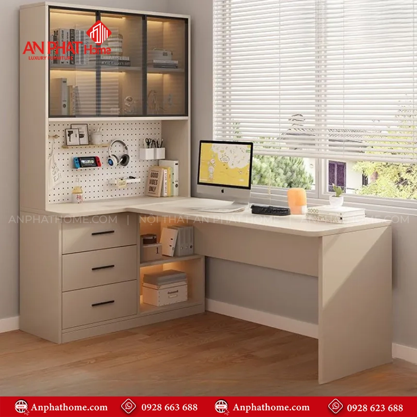 Bàn Làm Việc Hiện Đại Kết Hợp Kệ Sách B-2867 5 Bàn Làm Việc Hiện Đại Kết Hợp Kệ Sách B-2867 An Phát Home