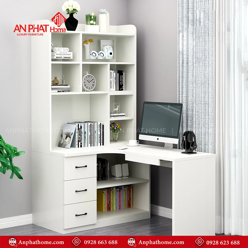 Bàn Làm Việc Kết Hợp Kệ Sách B-2890 17 Bàn làm việc có kệ sách tiện dụng