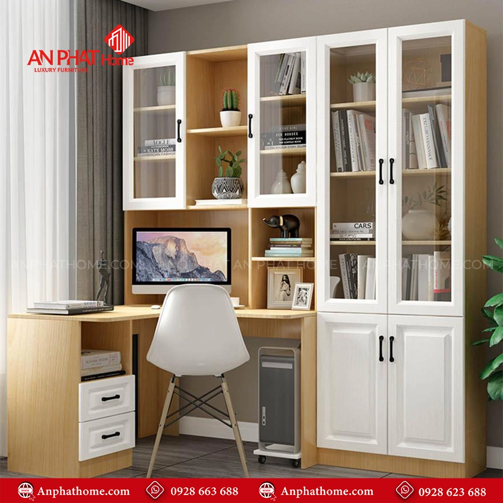 Bàn Làm Việc Kết Hợp Tủ Đa Năng B-2896 10 Mẫu bàn làm việc kết hợp tủ đa năng