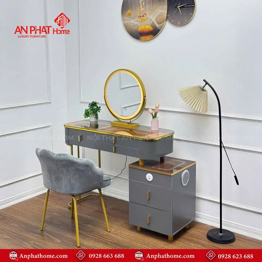 Bàn Phấn Nhập Khẩu Có Loa Nghe Nhạc B-2809 7 Bàn Phấn Nhập Khẩu Có Loa Nghe Nhạc B-2809 An Phát Home