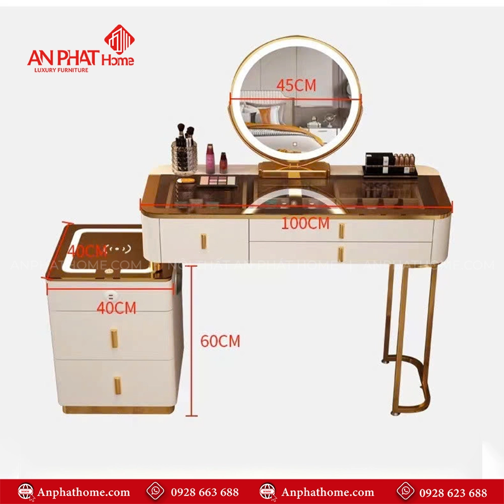 Bàn Phấn Nhập Khẩu Có Loa Nghe Nhạc B-2809 9 Bàn phấn trang điểm hiện đại