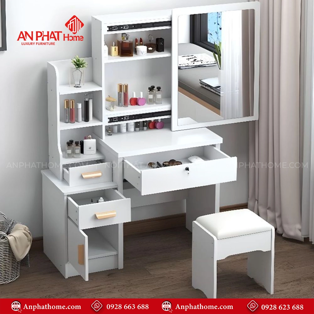 Bàn Phấn Trang Điểm Cho Phòng Ngủ Đẹp B-2840 9 Mẫu bàn trang điểm thông minh Hà Nội, TPHCM