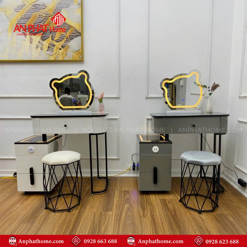 Bàn Phấn Trang Điểm Gương Led Thông Minh B-2823 6 Mẫu bàn trang điểm đẹp hiện đại có giương led