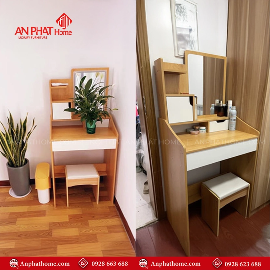 Bàn Phấn Trang Điểm Hiện Đại B-2825 14 Mẫu bàn trang điểm gỗ công nghiệp đẹp