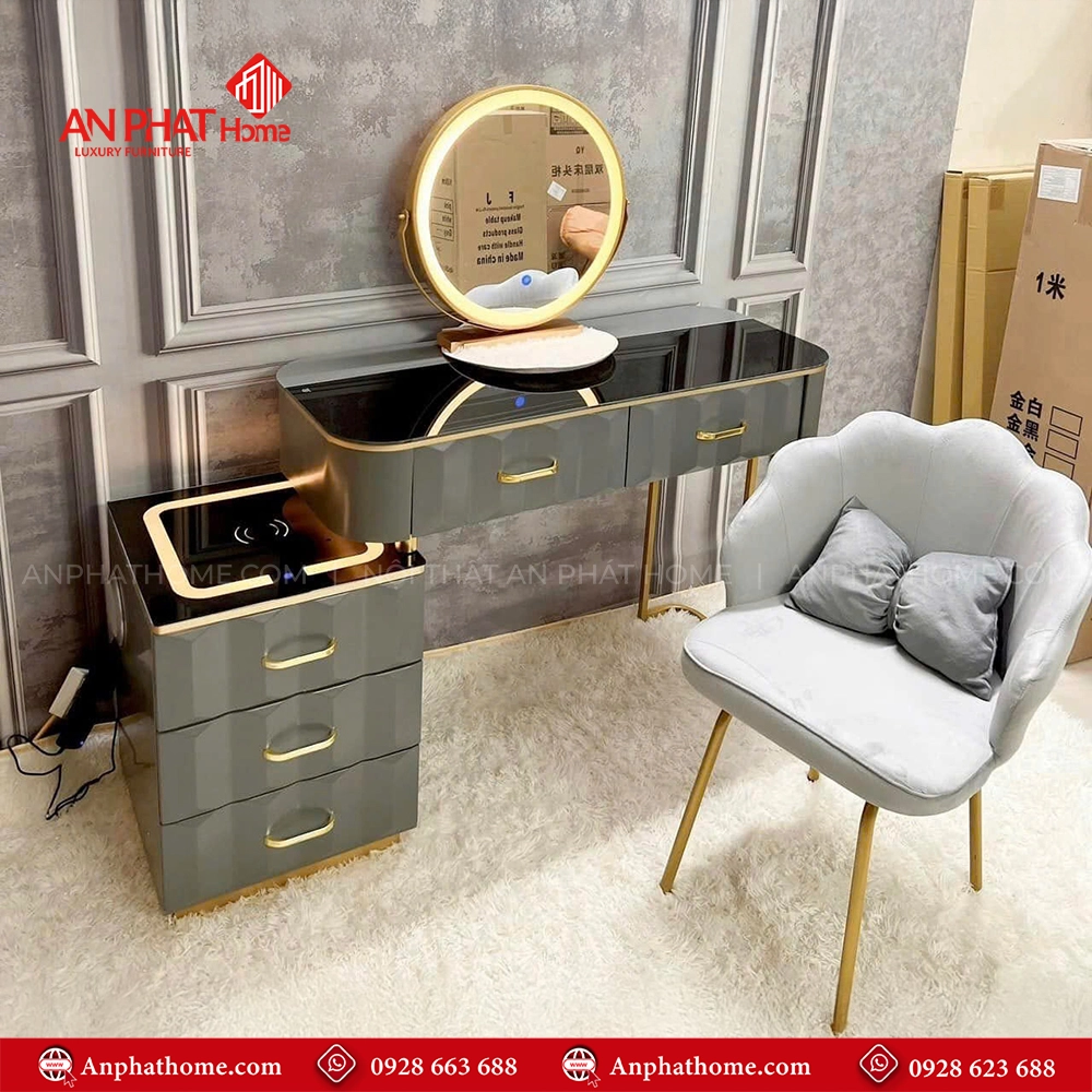 Bàn Trang Điểm Có Gương Nhập Khẩu B-2817 12 Mẫu bàn trang điểm gương đèn led