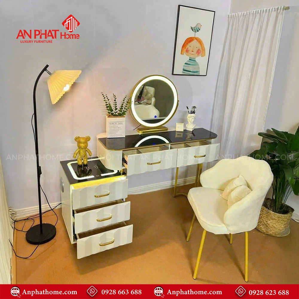 Bàn Trang Điểm Có Gương Nhập Khẩu B-2817 13 Thiết kế bàn trang điểm theo yêu cầu