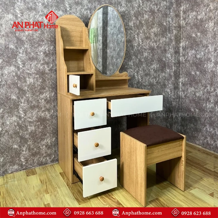 Bàn Trang Điểm Đẹp Gỗ MDF B-2847 12 Các mẫu bàn trang điểm gương đèn led