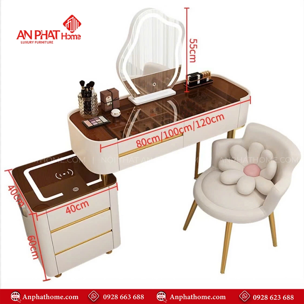 Bàn Trang Điểm Đẹp Nhập Khẩu Cao Cấp B-2819 13 Bàn trang điểm đẹp thiết kế theo yêu cầu