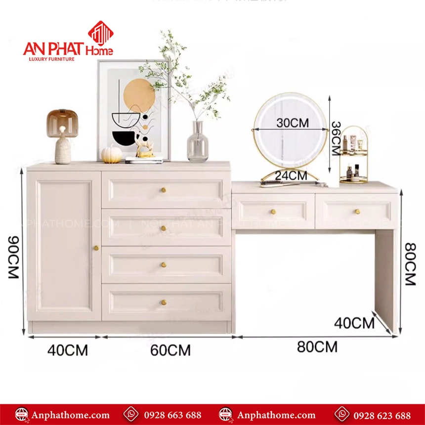 Bàn Trang Điểm Đẹp Thiết Kế Hiện Đại B-2837 12 Mẫu bàn trang điểm gỗ đẹp hiện đại