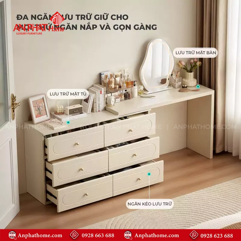 Bàn Trang Điểm Đẹp Thiết Kế Sang Trọng B-2846 15 Mẫu bàn trang điểm thông minh giá rẻ