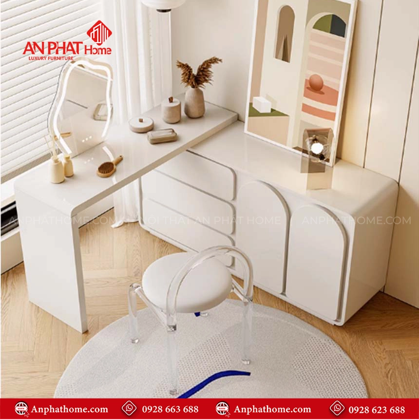 Bàn Trang Điểm Gỗ Công Nghiệp Cao Cấp B-2838 17 Bàn ghế trang điểm hiện đại