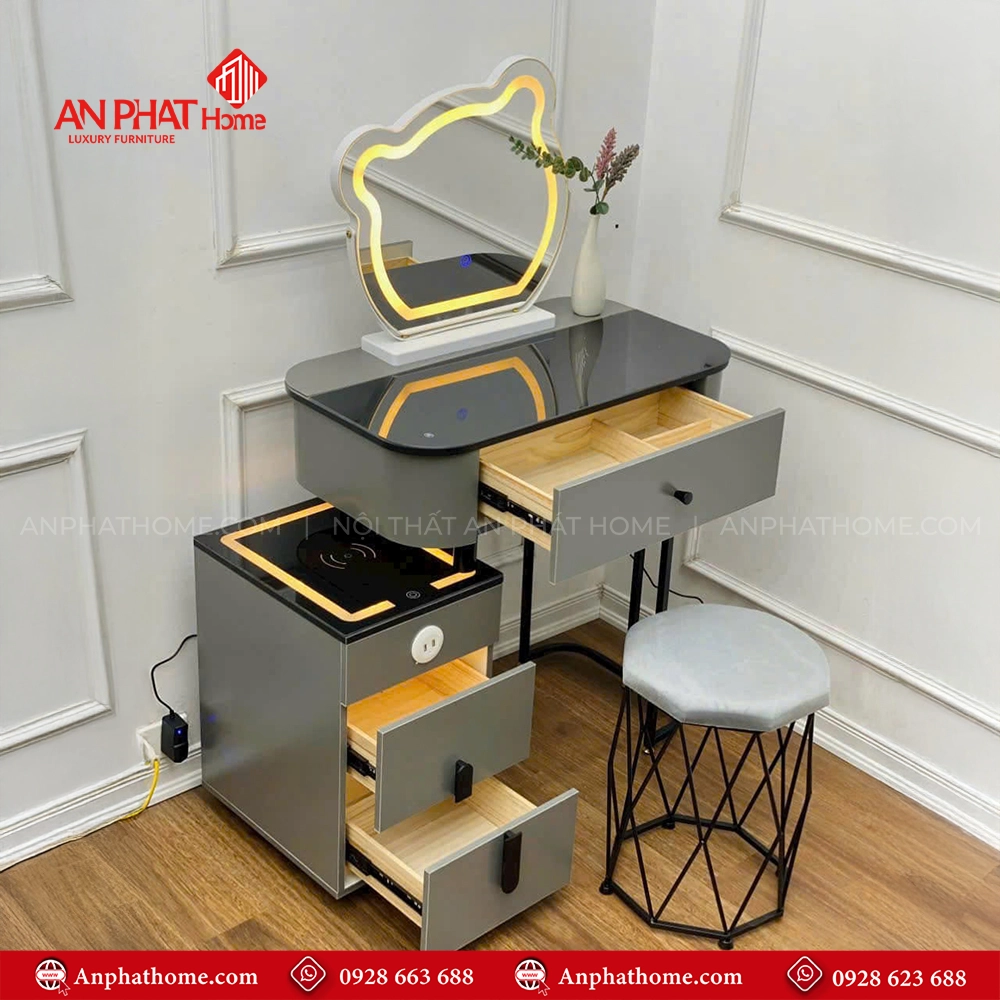 Mẫu bàn trang điểm gỗ công nghiệp đẹp