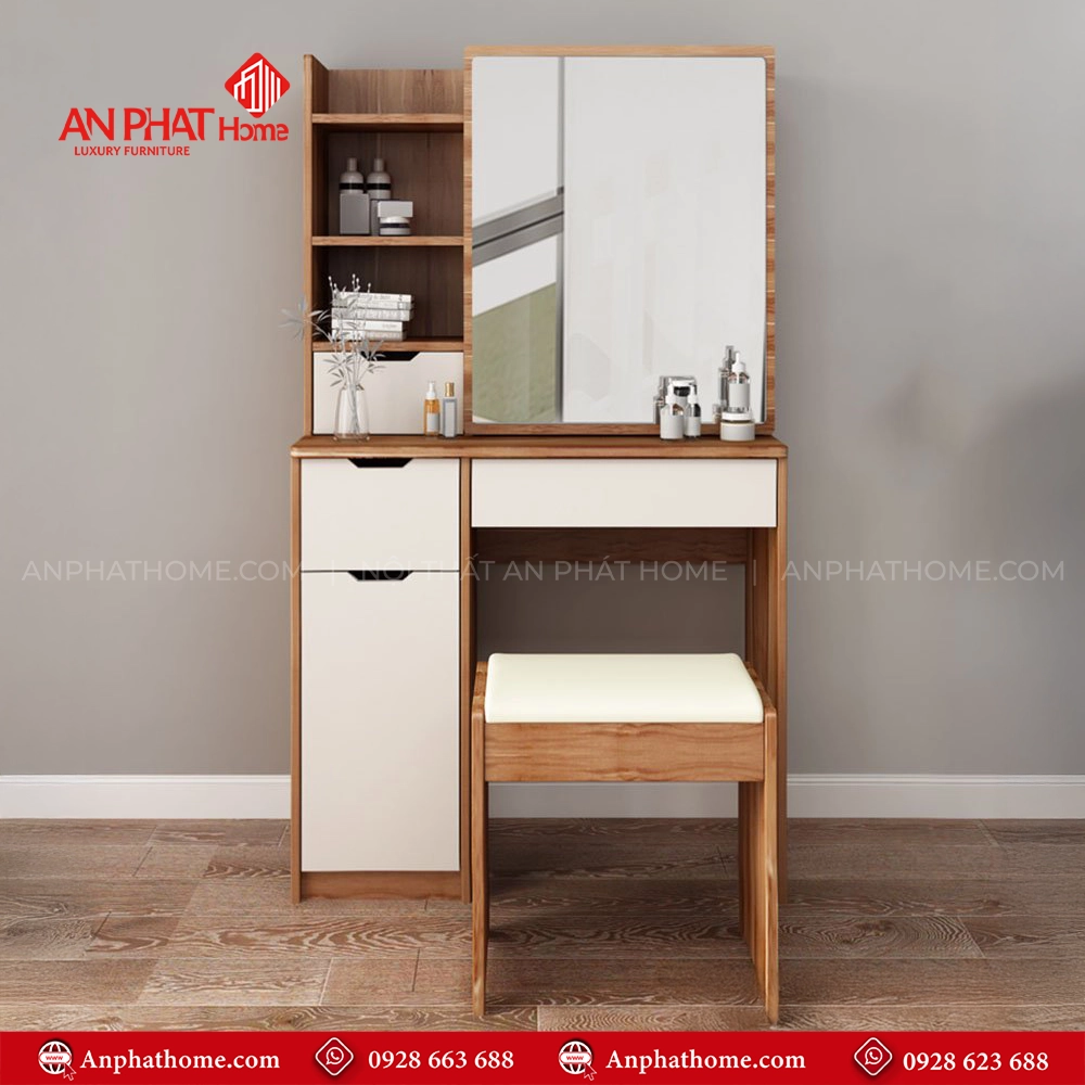 Mẫu bàn trang điểm kết hợp bàn làm việc