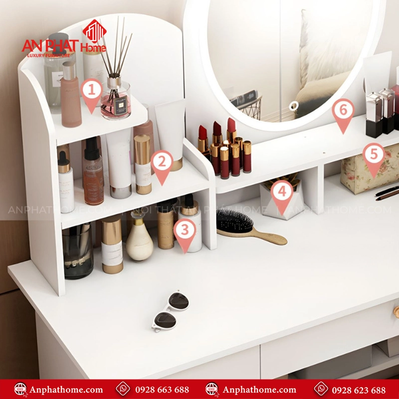 Bàn Trang Điểm Thông Minh Gỗ MDF B-2844 12 Ban Trang Diem Thong Minh Go MDF B 2844 5