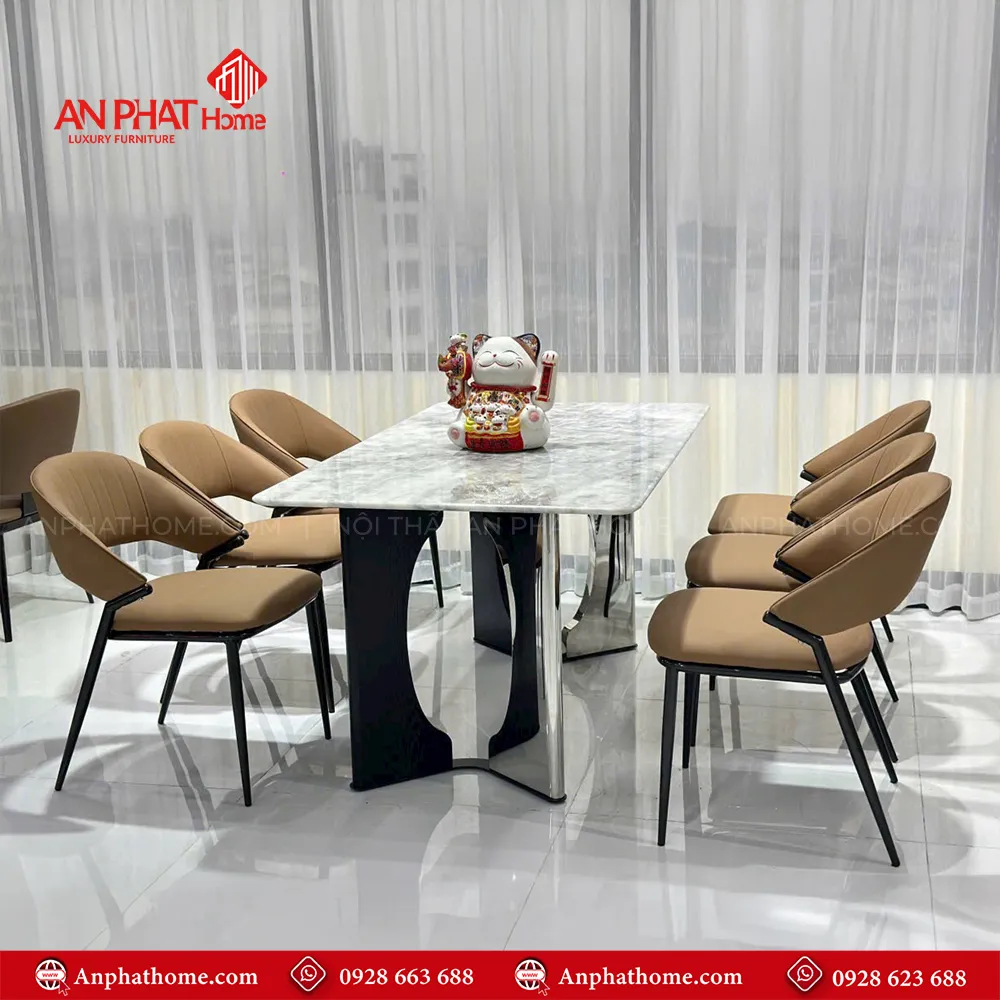Bàn ăn mặt đá thạch anh nhập khẩu BA-1919 13 Bàn ăn mặt đá thạch anh nhập khẩu BA-1919