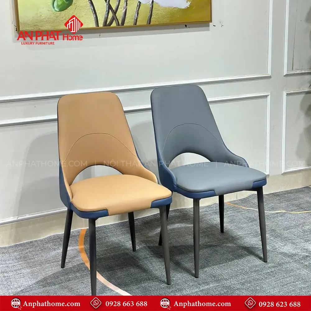 Bộ Bàn Ăn 6 Ghế Mặt Đá Siêu Tinh Thể Cao Cấp TA-1904 19 Ghế thiết kế bo cong giúp người sử dụng cảm giác chắc chắn