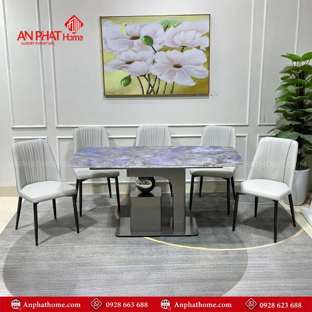 Bộ Bàn Ăn 6 Nghế Mặt Đá Thạch Anh Cao Cấp BA-1908 11 Bộ Bàn Ăn 6 Nghế Mặt Đá Thạch Anh Cao Cấp BA-1908