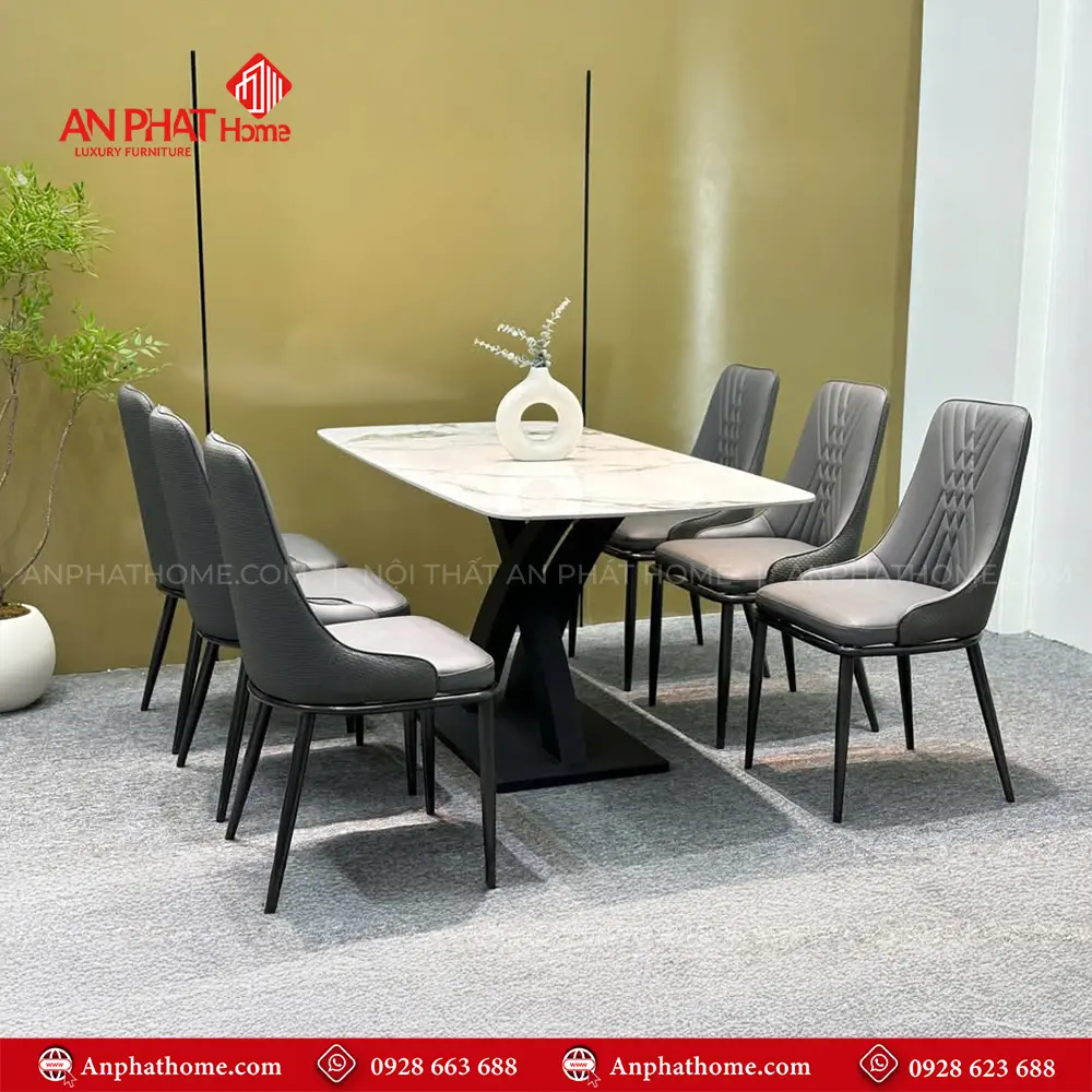 Bộ Bàn Mặt Đá Ceramic Chân Cong Nhập Khẩu - BA-1901 11 Bộ Bàn Mặt Đá Ceramic Chân Cong Nhập Khẩu - BA-9101