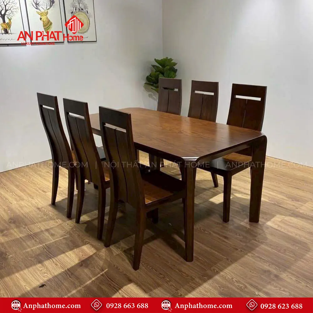 Bộ bàn ăn 6 ghế ăn gỗ sồi BA-2037 3 Bộ bàn ăn 6 ghế ăn gỗ sồi BA-2037, quý khách có thể lựa chọn kích thước bàn từ dài 1m20 - 1m80 hoặc lớn hơn, để phù hợp với nhu cầu sử dụng, Bộ bàn 1m20 sẽ đi kèm 4 ghế, bàn 1m40 - 1m60 - 1m80 đi kèm 6 ghế theo bộ, Ngoài da có thể đặt mua thêm số lượng ghế ngồi để phù hợp với nhu cầu sử dụng.