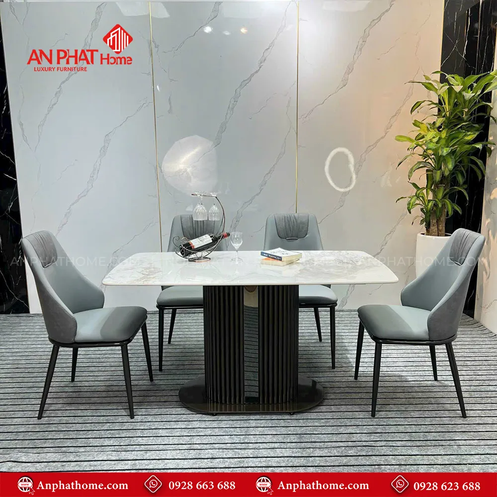 mặt bàn có thể tùy chọn kích thước để phù hợp với mục đích sử dụng, 1m20cm - 1m80cm kết hớp 4 ghế, 6 ghế, 8 ghế...