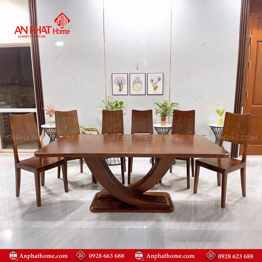 Bộ bàn ăn gỗ sồi 6 ghế hiện đại BA-2036 3 Bộ bàn ăn gỗ sồi 6 ghế hiện đại BA-2036, quý khách có thể lựa chọn kích thước bàn từ dài 1m60 – 1m80 – 2m hoặc lớn hơn, để phù hợp với nhu cầu sử dụng, 1m60 – 1m80 – 2m đi kèm 6 ghế theo bộ, Ngoài da có thể đặt mua thêm số lượng ghế ngồi để phù hợp với nhu cầu sử dụng. Lưu ý mẫu bàn BA-2040 chỉ phù hợp làm từ kích thước dài 1m60 trở lên, nhỏ hơn quý khách lựa chọn mẫu chân đơn để phù hợp với thiết kế.