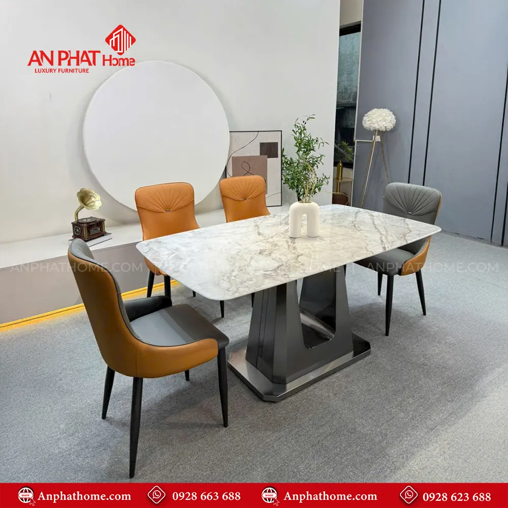 Bộ bàn ăn mặt đá 4 ghế cao cấp nhập khẩu BA-1966 13 Kích thước bàn đa dạng ngồi từ 4 - 8 người tùy theo nhu cầu sử dụng quý khách có thể lựa chọn mặt bàn phù hợp, ngoài ra có thể mua thêm ghế