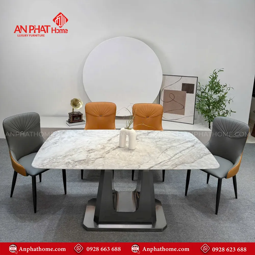 Bộ bàn ăn mặt đá 4 ghế cao cấp nhập khẩu BA-1966 11 Bộ bàn ăn mặt đá 4 ghế cao cấp nhập khẩu BA-1966