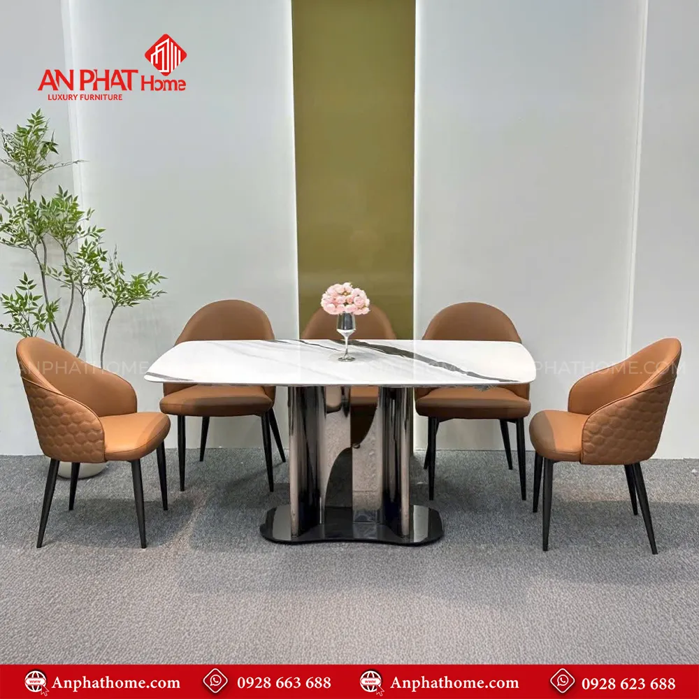 Bộ bàn ăn mặt đá 6 ghế cao cấp BA-1950 13 Bộ bàn ăn mặt đá 6 ghế cao cấp BA-1950