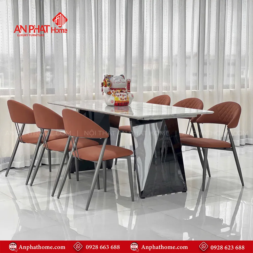 Bộ bàn ăn mặt đá 6 ghế nhập khẩu BA-1948 13 Bộ bàn ăn mặt đá 6 ghế nhập khẩu BA-1948