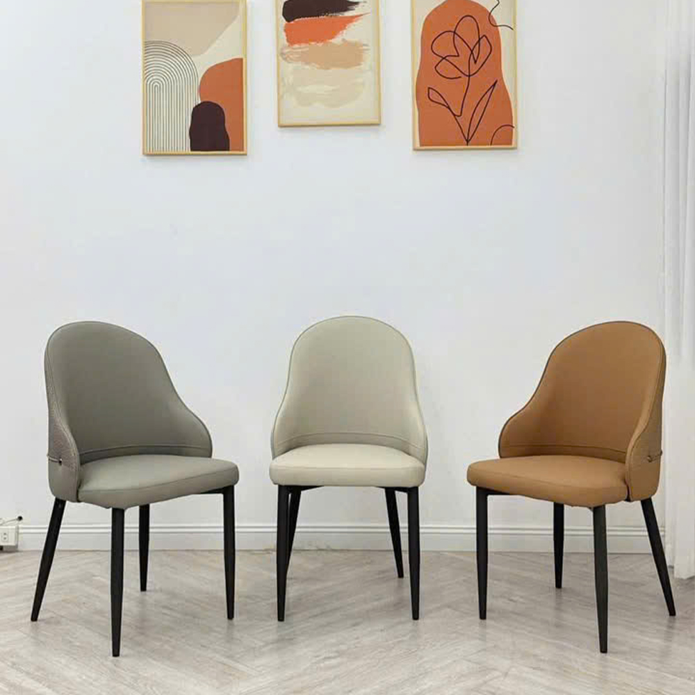 Bộ bàn ăn mặt đá cao cấp nhập khẩu 6 ghế BA-1989 16 Ghế ăn thiết kế ôm chọn người ngồi tạo cảm giác vô cùng êm ai và chắc chắn