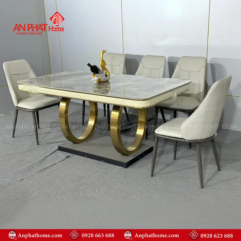 Bộ bàn ăn mặt đá cao cấp nhập khẩu BA-1937 14 Bàn ăn mặt đá Ceramic sự lựa chọn hàng đầu cho không gian bếp hiện đại. Kích thước bàn đa dạng từ 1m20cm – 1m80cm phù hợp với hầu hết diện tích phòng ăn khác nhau